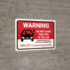 Warning: Do Not Leave Dog In The Car Landscape - Wall Sign