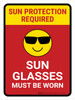 Sun Glasses Must Be Worn Portrait - Wall Sign