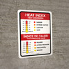Heat Index Bilingual Spanish Portrait - Wall Sign Heat Index Bilingual Spanish Portrait - Wall Sign