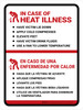 In Case Of A Heat Illness Bilingual Spanish Portrait - Wall Sign