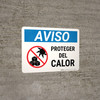 Notice: Protect From Heat Spanish Landscape - Wall Sign Notice: Protect From Heat Spanish Landscape - Wall Sign