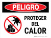 Peligro: Protect From Heat Landscape - Wall Sign