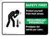 Safety First: Protect Yourself From Heat Stress Bilingual Spanish Landscape - Wall Sign Safety First: Protect Yourself From Heat Stress Bilingual Spanish Landscape - Wall Sign