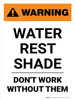 Warning: Water Rest Shade Don't Work Without Them Portrait - Wall Sign