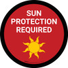 Sun Protection Required Round - Floor Sign