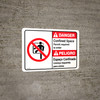 Danger: Confined Space Permit Required To Enter Bilingual Spanish - Wall Sign