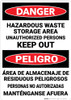 Danger: Hazardous Waste Keep Out Bilingual Spanish - Wall Sign Danger: Hazardous Waste Keep Out Bilingual Spanish - Wall Sign