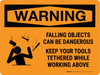 Warning: Falling Objects Can Be Dangerous Landscape - Wall Sign Warning: Falling Objects Can Be Dangerous Landscape - Wall Sign