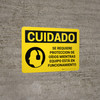 Caution: Hearing Protection Required While Equipment Is Operating Spanish Landscape - Wall Sign Caution: Hearing Protection Required While Equipment Is Operating Spanish Landscape - Wall Sign