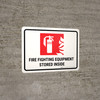 Fire Fighting Equipment Stored Inside Landscape - Wall Sign