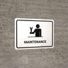 Maintenance White Landscape - Wall Sign Maintenance White Landscape - Wall Sign