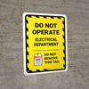 Do Not Operate Electrical Department Portrait - Wall Sign