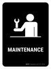 Maintenance Black Portrait - Wall Sign Maintenance Black Portrait - Wall Sign