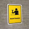 Maintenance Yellow Portrait - Wall Sign Maintenance Yellow Portrait - Wall Sign