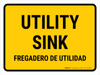 Utility Sink Bilingual Spanish Landscape - Wall Sign