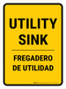 Utility Sink Bilingual Spanish Portrait - Wall Sign Utility Sink Bilingual Spanish Portrait - Wall Sign
