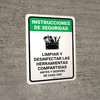 Safety Instructions: Clean & Disinfect Shared Tools Spanish Portrait - Wall Sign Safety Instructions: Clean & Disinfect Shared Tools Spanish Portrait - Wall Sign