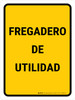 Utility Sink Spanish Portrait - Wall Sign