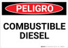 Danger: Combustible Diesel Spanish - Wall Sign