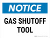 Notice: Gas Shutoff Tool Landscape - Wall Sign