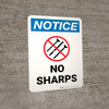 Notice: No Sharps Portrait - Wall Sign Notice: No Sharps Portrait - Wall Sign