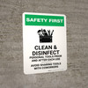 Safety First: Safety Instructions Portrait - Wall Sign Safety First: Safety Instructions Portrait - Wall Sign
