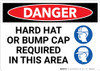 Danger: Hard Hat Bump Cat Required in This Area - Wall Sign