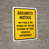 Security Notice Portrait - Wall Sign Security Notice Portrait - Wall Sign