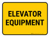 Elevator Equipment Rectangular - Floor Sign