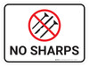 No Sharps Rectangular - Floor Sign