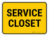 Service Closet Rectangular - Floor Sign