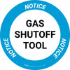 Notice: Gas Shutoff Tool Circular - Floor Sign Notice: Gas Shutoff Tool Circular - Floor Sign