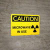 Caution: Microwave In Use Radiation - Wall Sign Caution: Microwave In Use Radiation - Wall Sign