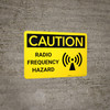 Caution: Warning Radio Frequency Hazard With Graphic - Wall Sign Caution: Warning Radio Frequency Hazard With Graphic - Wall Sign