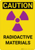 Caution: Radioactive Materials Vertical with Graphic - Wall Sign Caution: Radioactive Materials Vertical with Graphic - Wall Sign