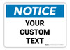 Custom ANSI Notice Wall Sign