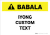Custom ANSI Filipino Caution Label