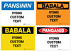 Custom OSHA Filipino Label Custom OSHA Filipino Label