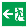 Emergency Exit Left- Square Wall Sign