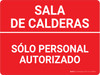 Sala de Calderas - Wall Sign Sala de Calderas - Wall Sign