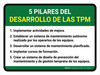 Los 5 Pilares del Desarrollo de TPM Horizontal - Wall Sign Los 5 Pilares del Desarrollo de TPM Horizontal - Wall Sign
