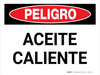 Peligro - Aceite Caliente Horizontal - Wall Sign Peligro - Aceite Caliente Horizontal - Wall Sign