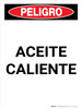 Peligro - Aceite Caliente Vertical - Wall Sign Peligro - Aceite Caliente Vertical - Wall Sign