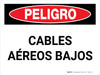 Peligro - Cables Aéreos Bajos Horizontal - Wall Sign