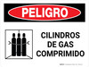 Peligro - Cilindros de Gas Comprimido Horizontal - Wall Sign Peligro - Cilindros de Gas Comprimido Horizontal - Wall Sign