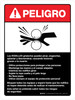 Peligro - Directrices de la Máquina de Rodillos Giratorios ANSI - Wall Sign Peligro - Directrices de la Máquina de Rodillos Giratorios ANSI - Wall Sign