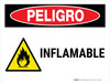 Peligro - Inflamable Horizontal con Icono - Wall Sign Peligro - Inflamable Horizontal con Icono - Wall Sign