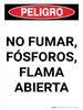 Peligro - Prohibido Fumar Fósforos Llamas Vertical - Wall Sign