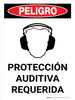 Peligro - Protección Auditiva Requerida Vertical - Wall Sign