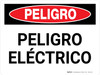Peligro Eléctrico Horizontal - Wall Sign